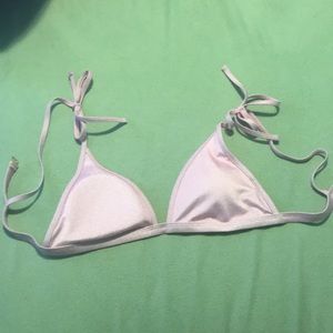 PacSun Pink tie bikini top